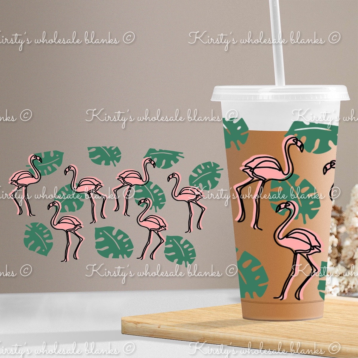 RTS - 24oz cold cup UV DTF wrap