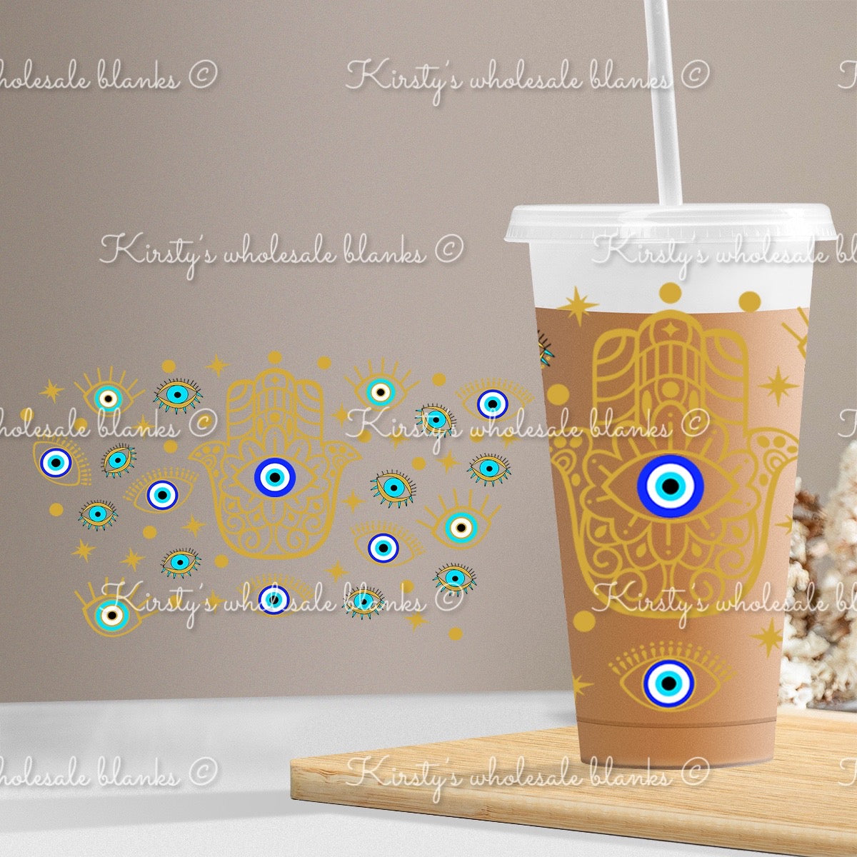 24oz cold cup UV DTF wrap - ready to send from 9th onwards