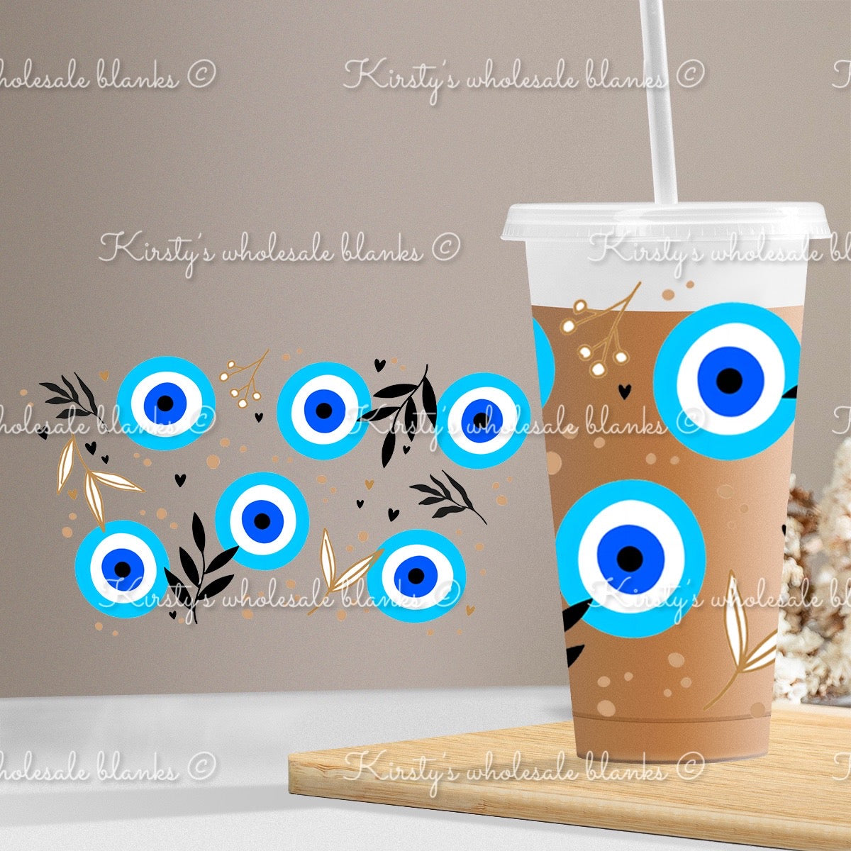 24oz cold cup UV DTF wrap - ready to send from 9th onwards