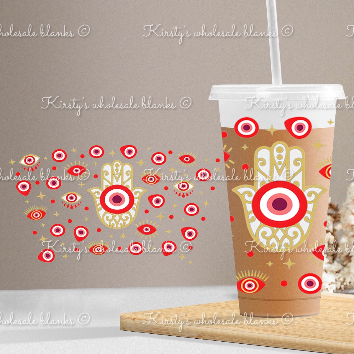 24oz cold cup UV DTF wrap - ready to send from 9th onwards