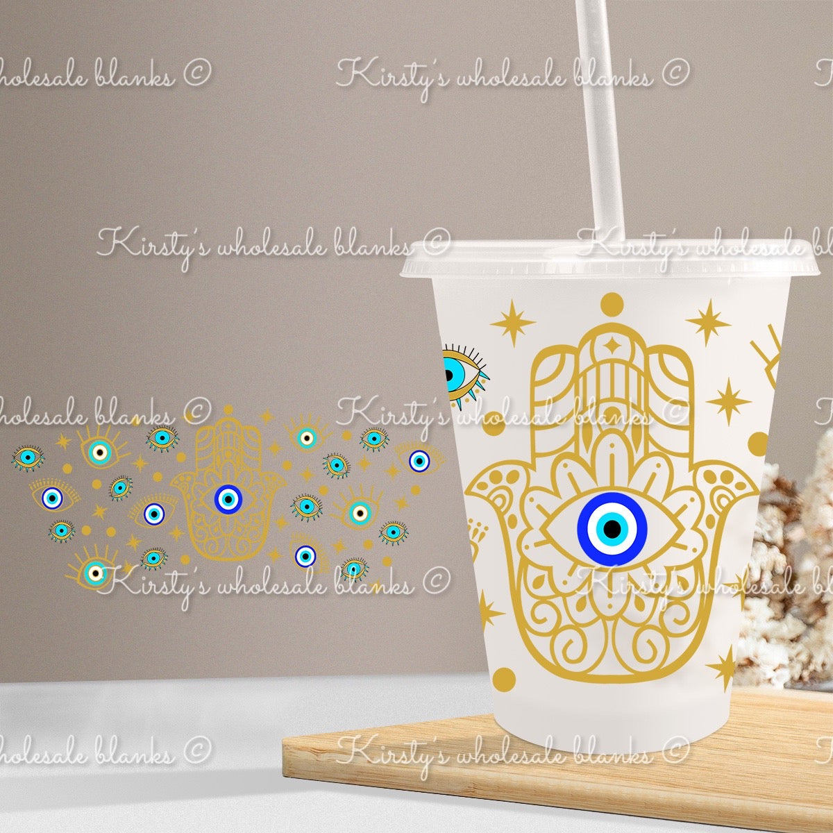 16oz cold cup UV DTF wrap