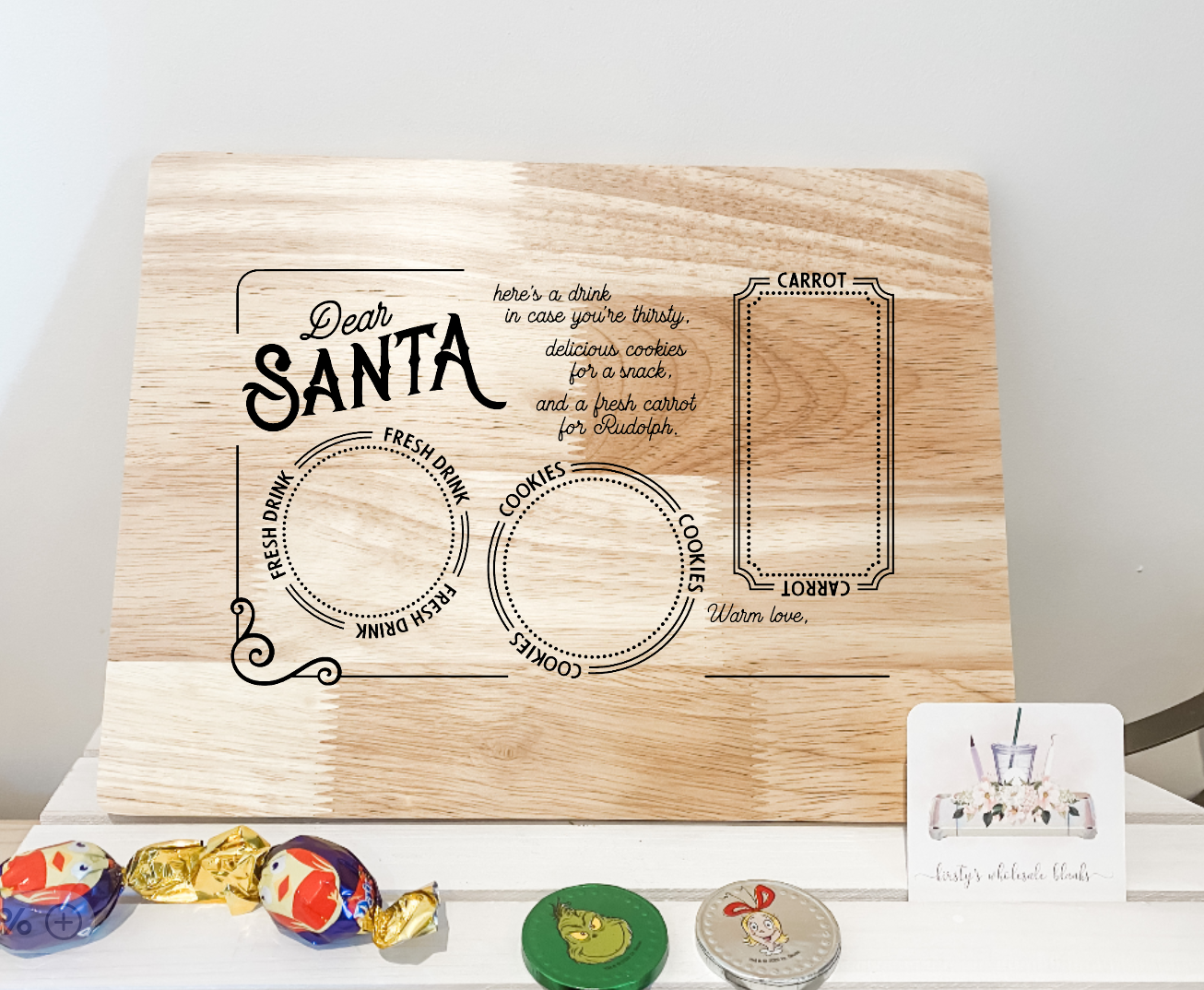 RTS - Santa tray UV DTF wrap