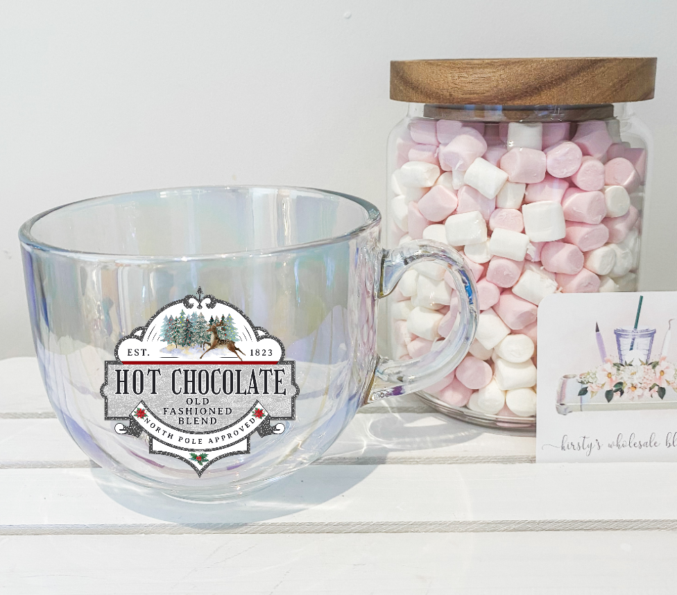 UV DTF Christmas Decal - hot chocolate