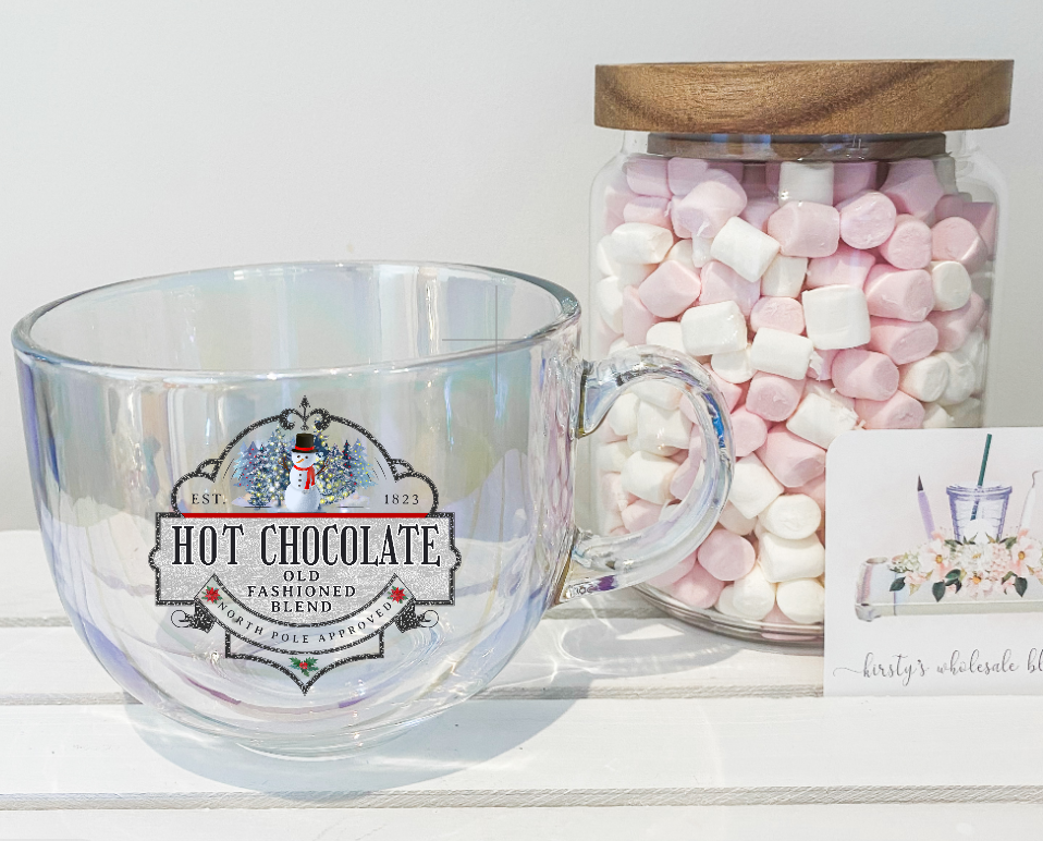 UV DTF Christmas Decal - Hot Chocolate Snowman