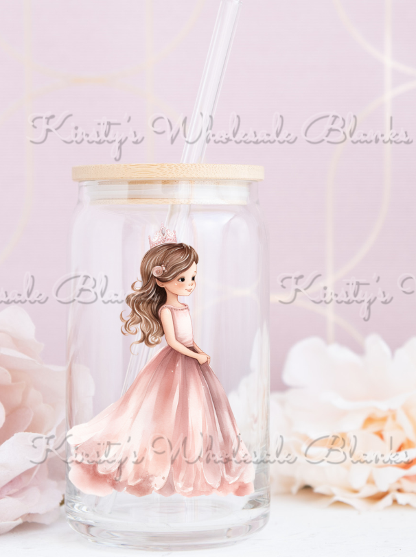 UV DTF princess decal - 3” wide