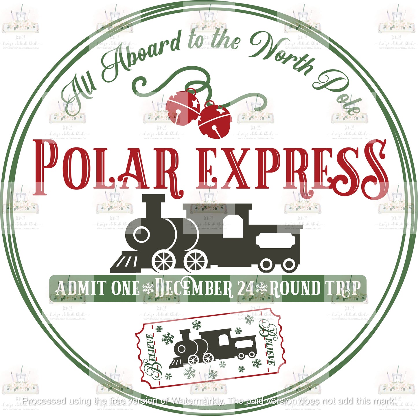 UV DTF Christmas Decal - Train