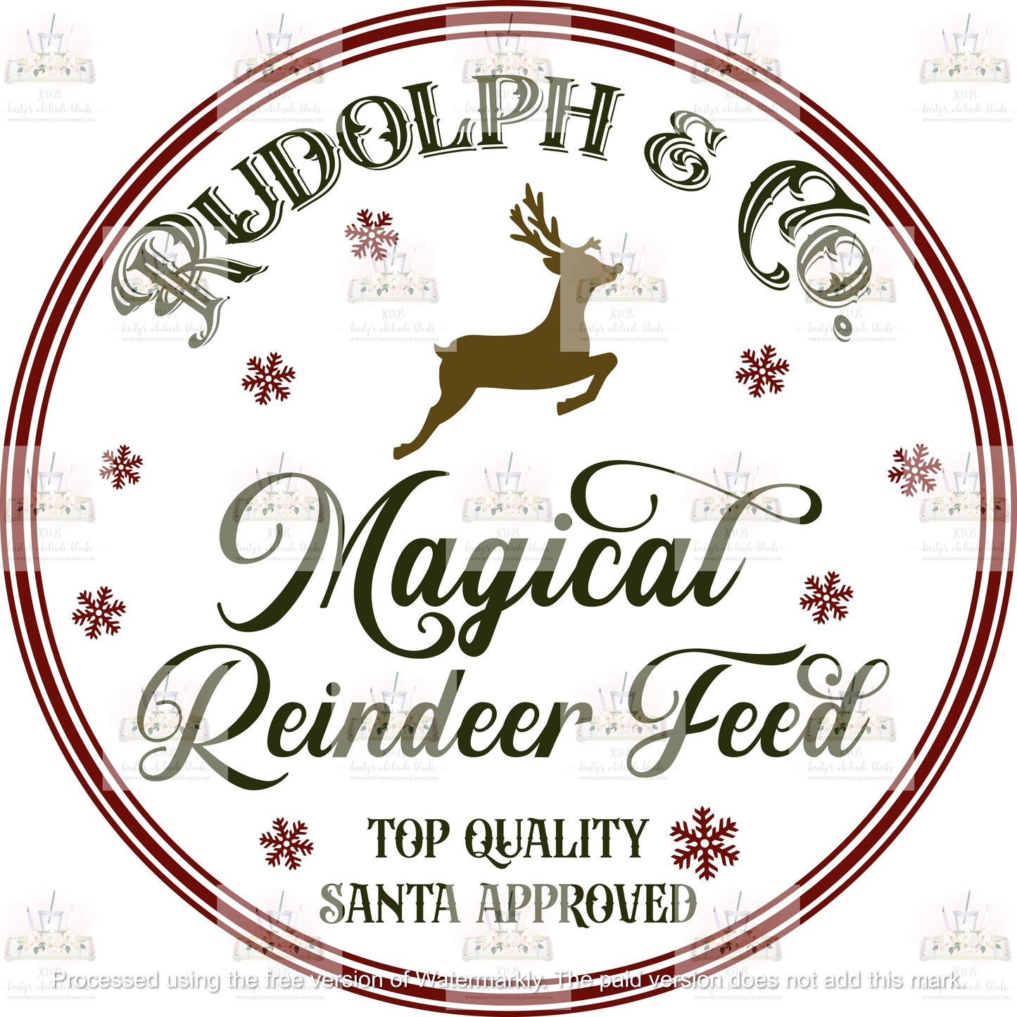UV DTF Christmas Decal - Reindeer Feed