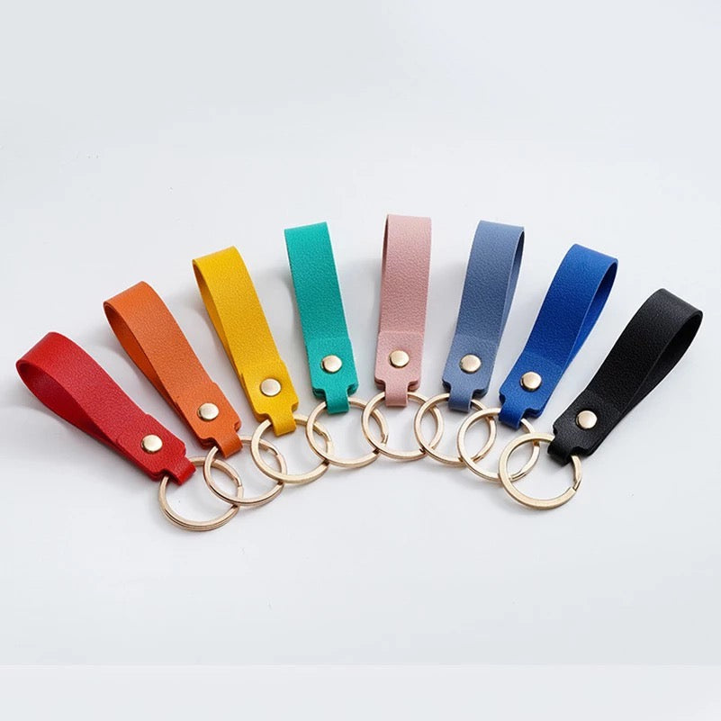 RTS - PU leather keyrings tags