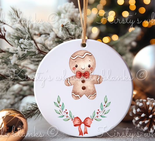 RTS - UV DTF Christmas Decal - Gingerbread Man