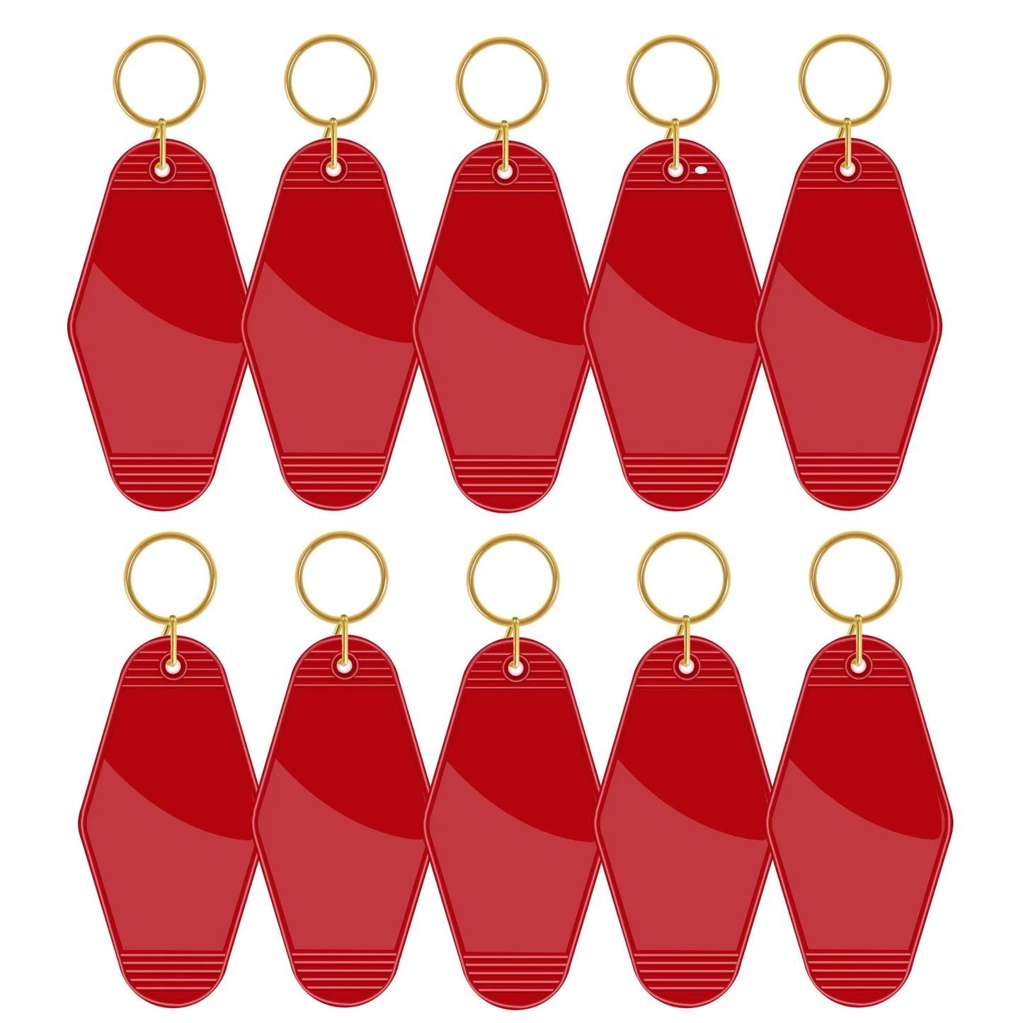 Pack of 10 Motel keyring - Red