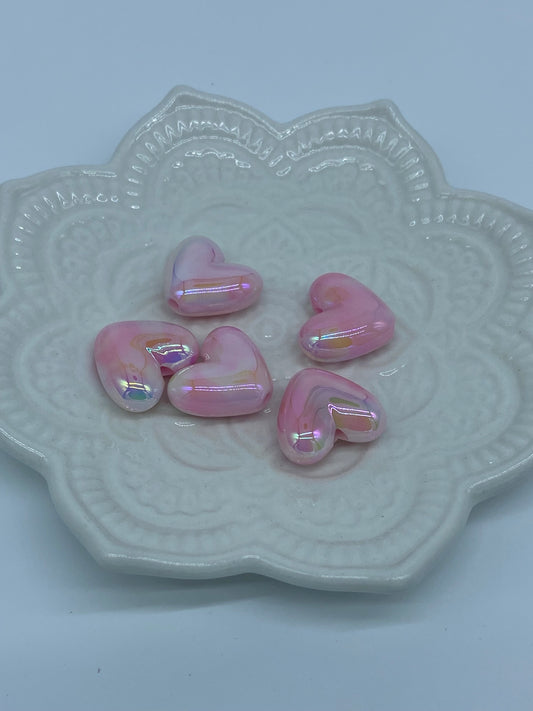 Heart bead - pack of 5