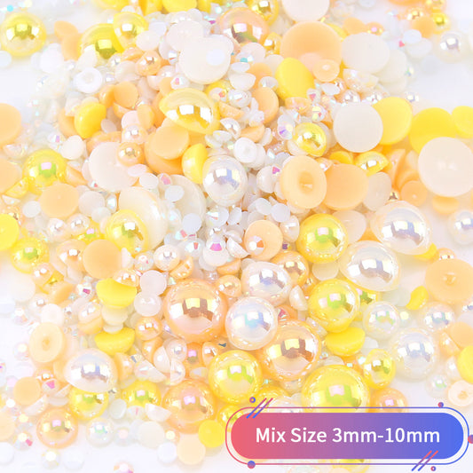 Pearl & Rhinestone mix - 30g bag - Spring time