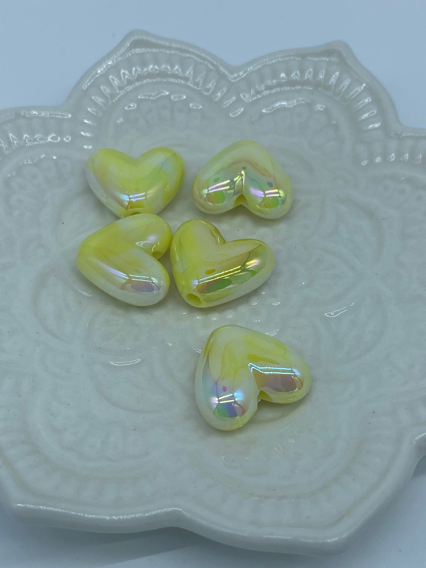 Heart bead - pack of 5