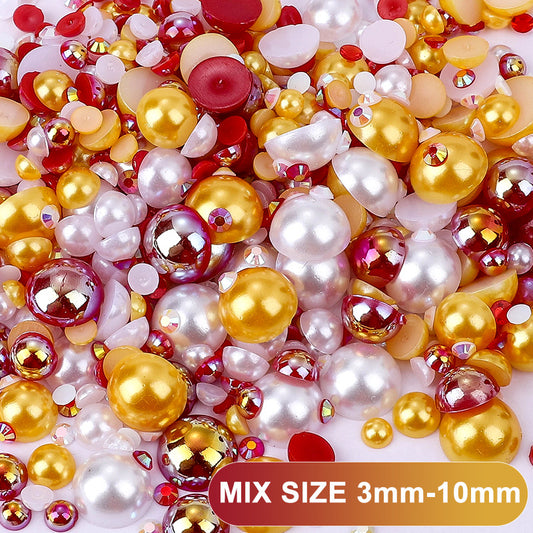 Pearl & Rhinestone mix - 30g bag - India