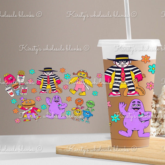 24oz cold cup UV DTF  wrap - ready to send from 9th onwards