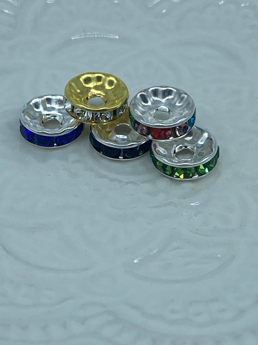 Rhinestone spacer pack of 5 - Random mixture