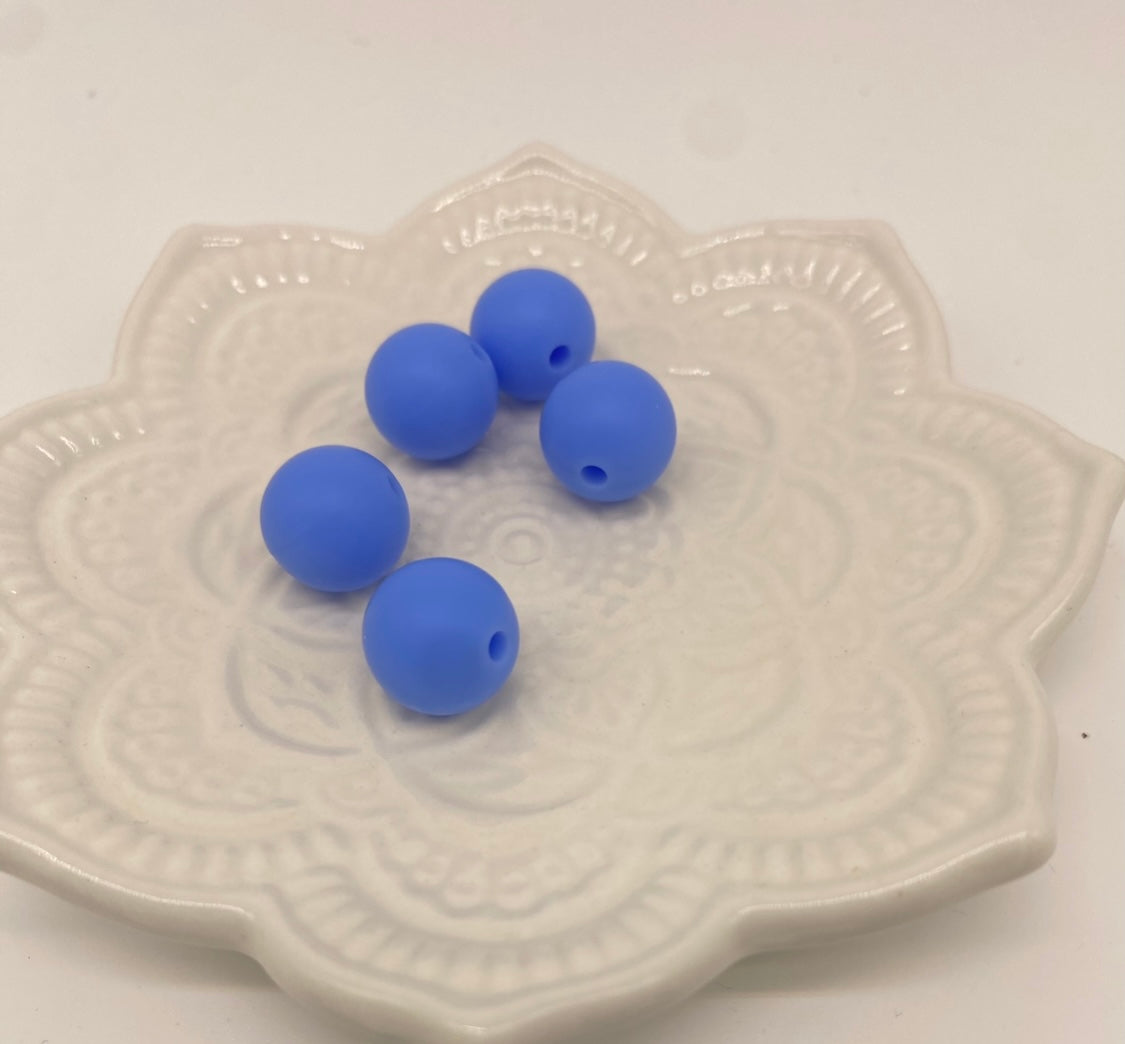 Pack of 5 silicone 12mm beads