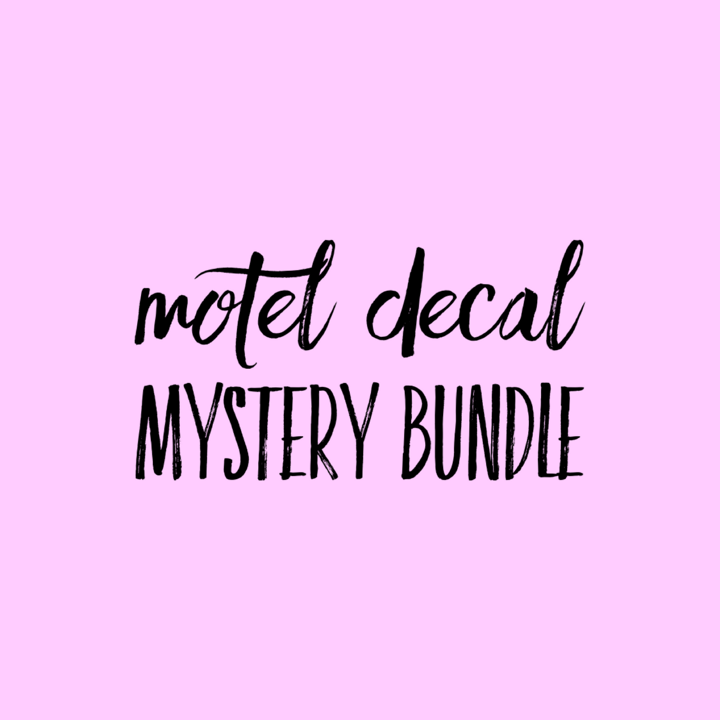 Motel mystery bundle - include 20 decals