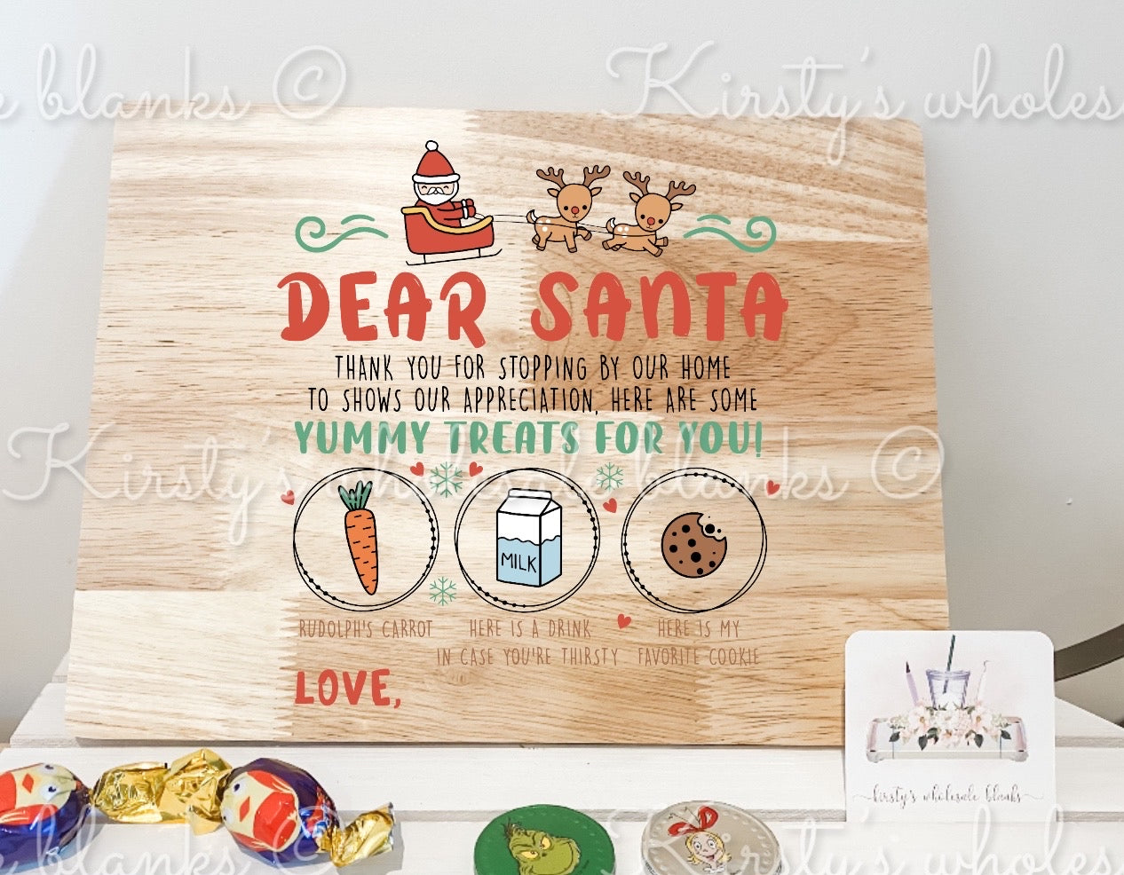 RTS - Santa Tray UV  DTF Decal