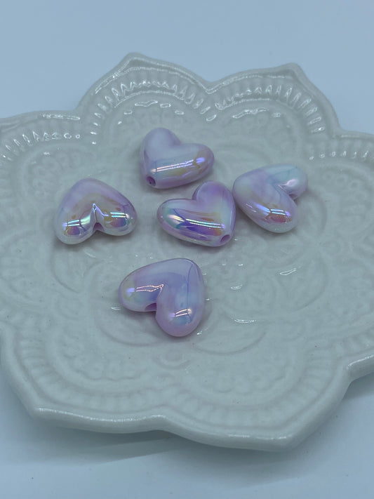 Heart bead - pack of 5