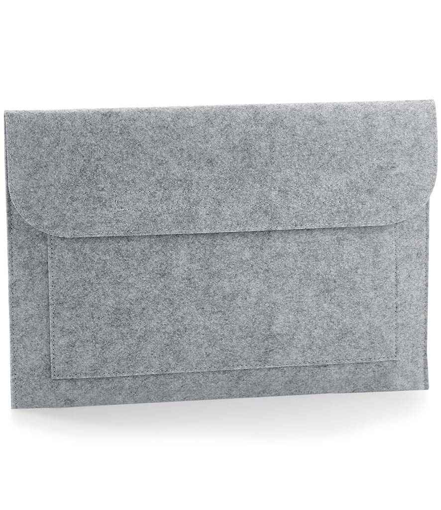 BagBase felt laptop document folder - Grey