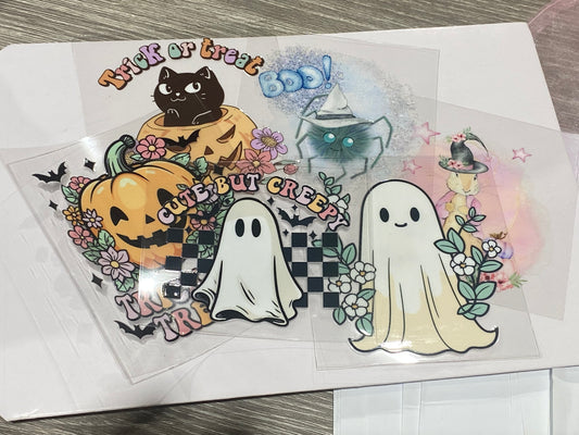 10 x random Halloween UV DTF decals