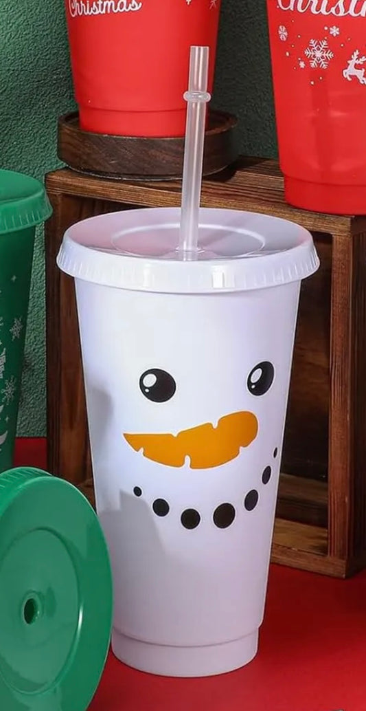 RTS- 24oz snowman tumbler