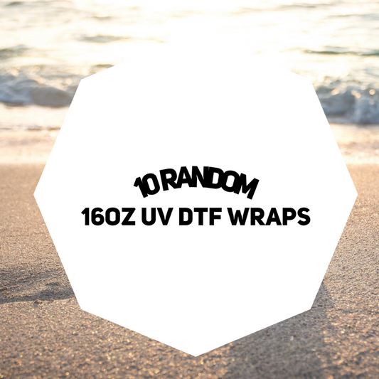 10 random UV DTF 16oz can wraps