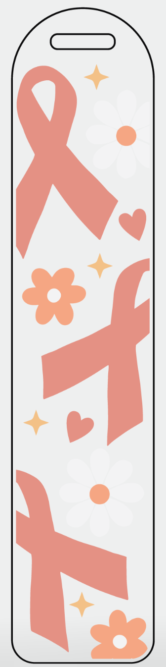 UV DTF bookmark decal - Ribbon and flowers  RTS from 1st onwards