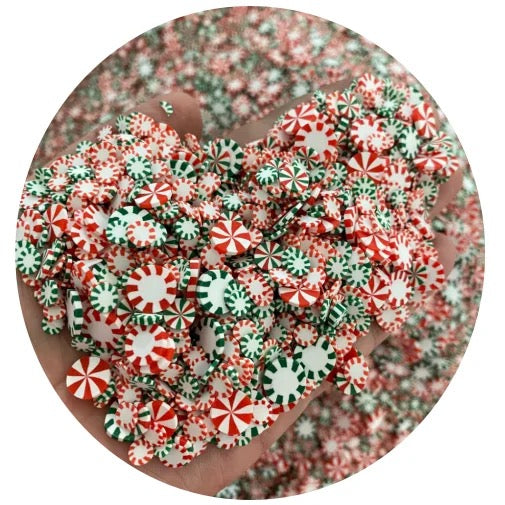 RTS clay slices 30G bag- Peppermint Swirls