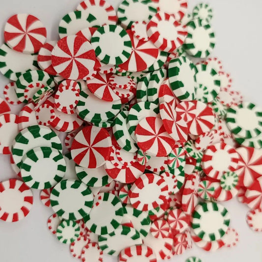 RTS clay slices 30G bag- Peppermint Swirls