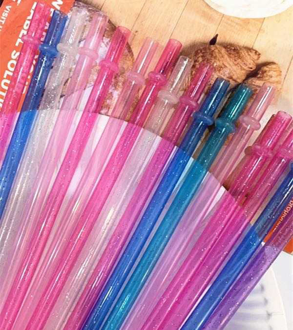 Pack of 25 glitter straws