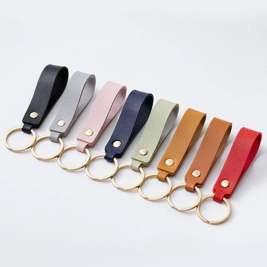 RTS - PU leather keyrings tags