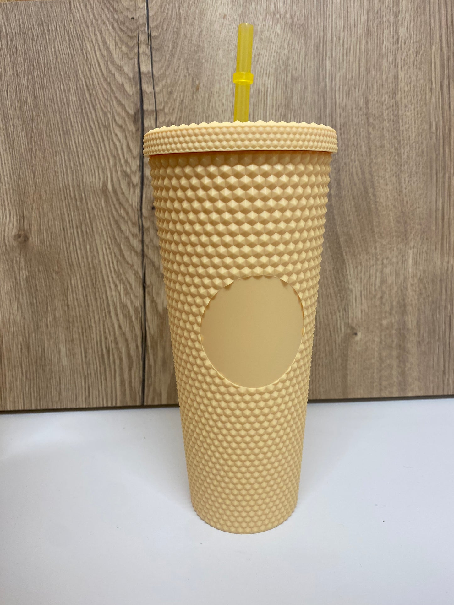 RTS studded tumbler - Matte yellow